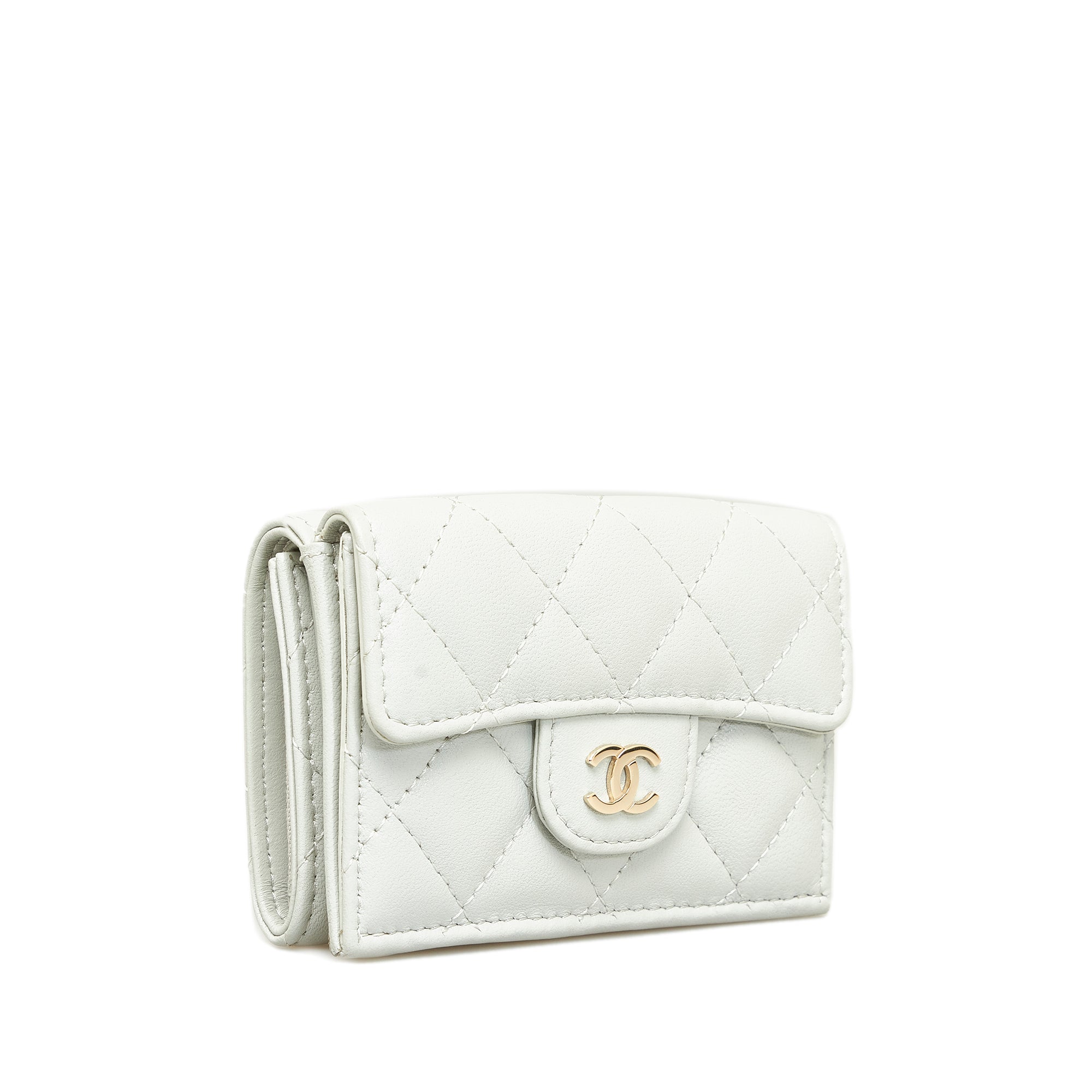 Chanel CC Lambskin Trifold Flap Wallet Small Wallets