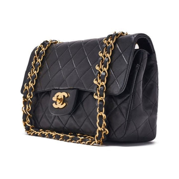 Vintage Chanel Classic Double Flap Shoulder Bag Small Black