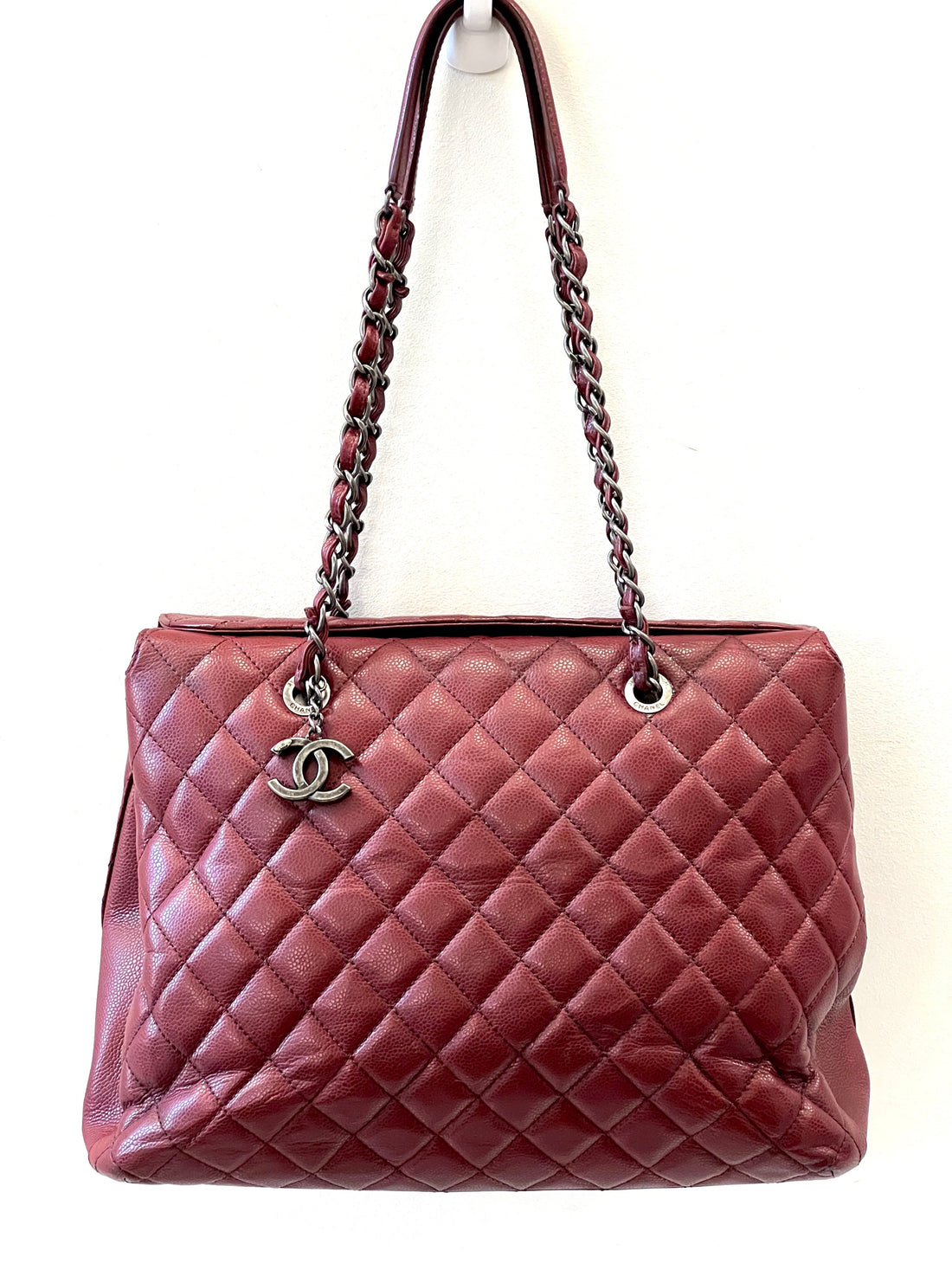 CHANEL CAVIAR QUILTED LEATHER CITY SHOPPER TOTE BAG
