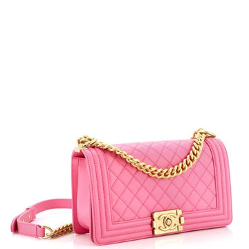 CHANEL QUILTED LAMBSKIN MEDIUM BOY FLAP BAG
