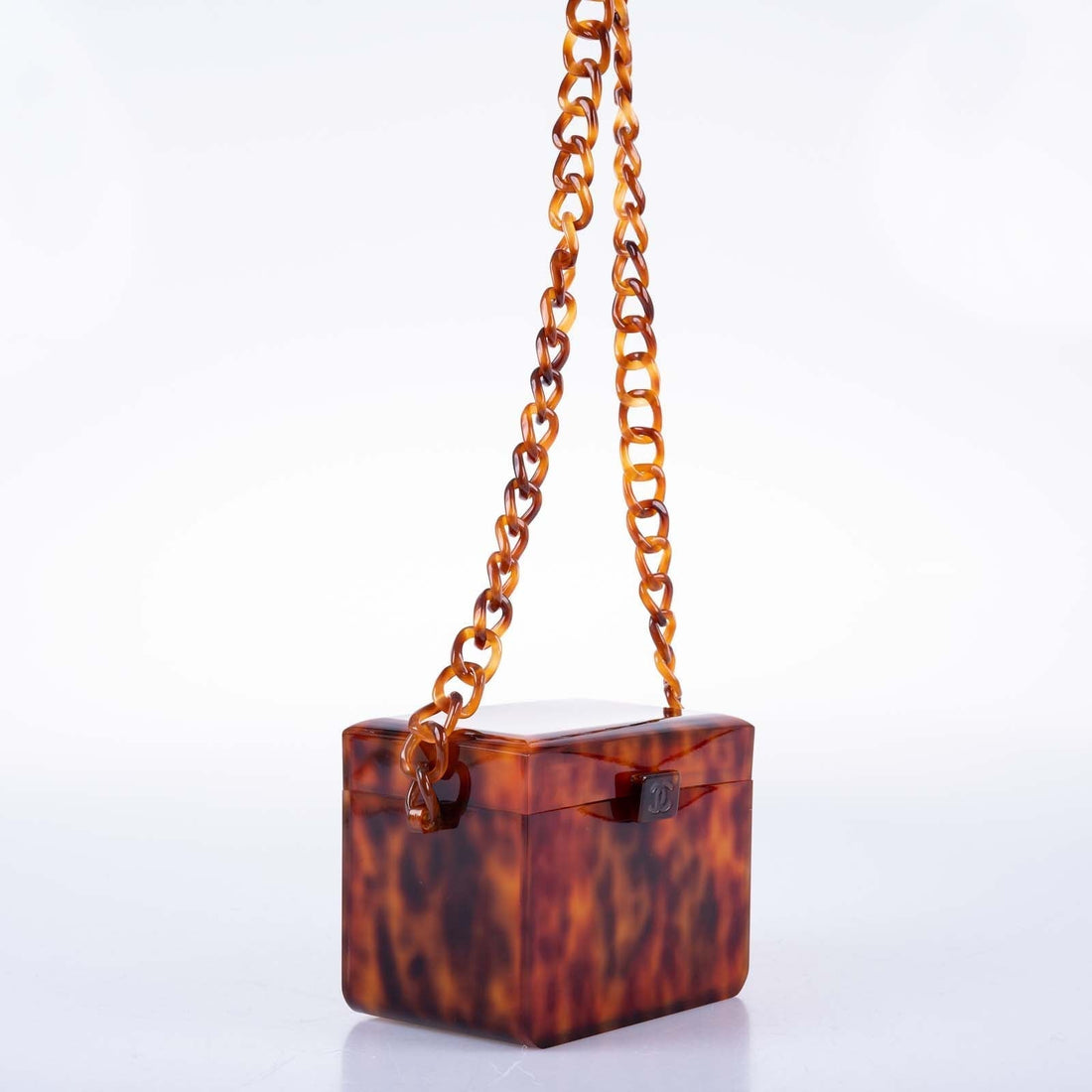CHANEL Tortoiseshell Bakelite Mini Box Bag 1994-1996