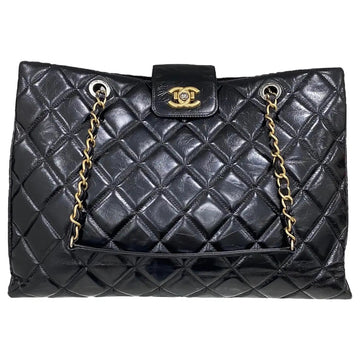 CHANEL CC QUILTED LAMBSKIN TOTE BAG