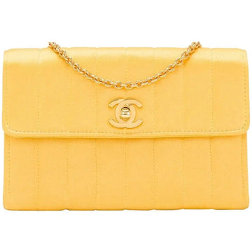 CHANEL VINTAGE VERTICAL QUILTED SATIN MINI FLAP BAG