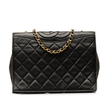 Chanel CC Quilted Lambskin Full Flap Crossbody Bag