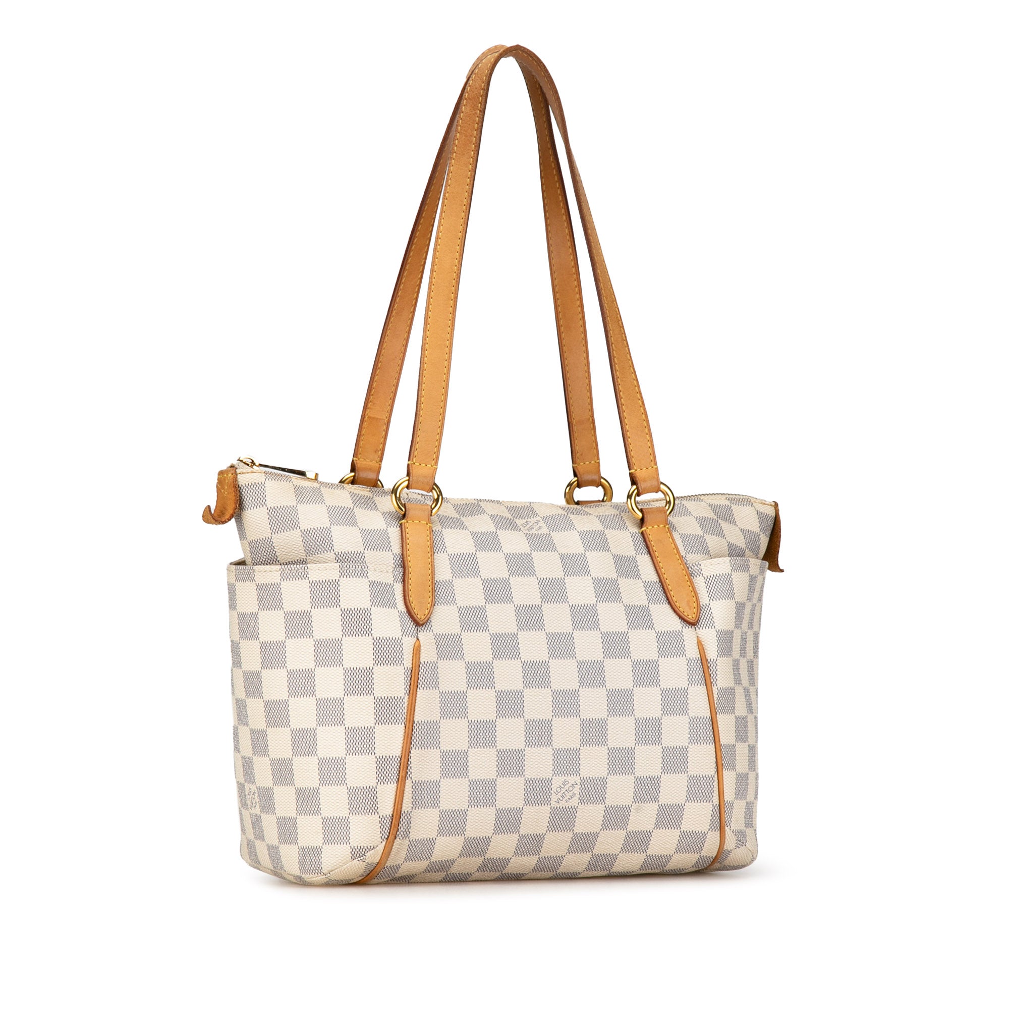 White Louis Vuitton Damier Azur Totally PM Tote Bag