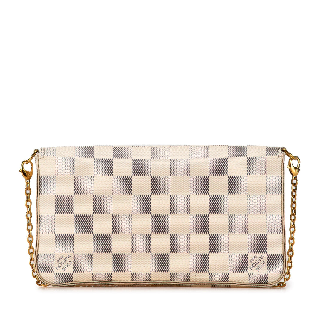 White Louis Vuitton Damier Azur Pochette Felicie Crossbody Bag
