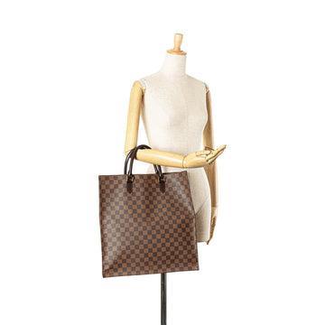 Brown Louis Vuitton Damier Ebene Sac Plat Tote Bag