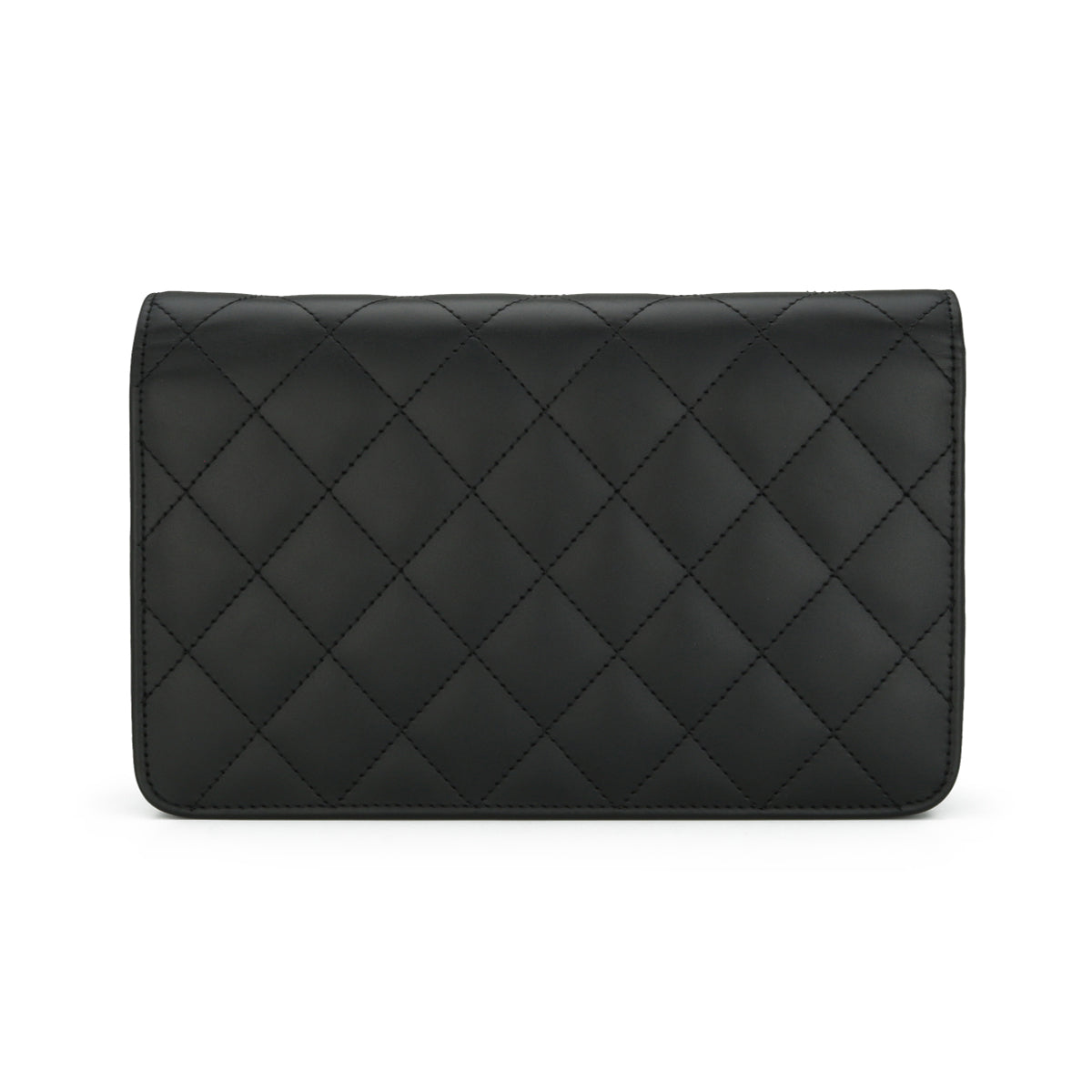 Chanel Wallet On Chain Cambon Black Calfskin Silver Hardware 2014
