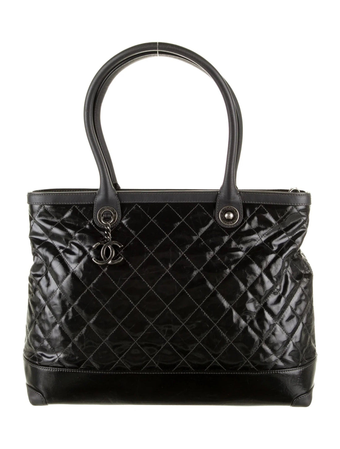 CHANEL CC CHARM QUILTED MEDIUM TOTE BAG
