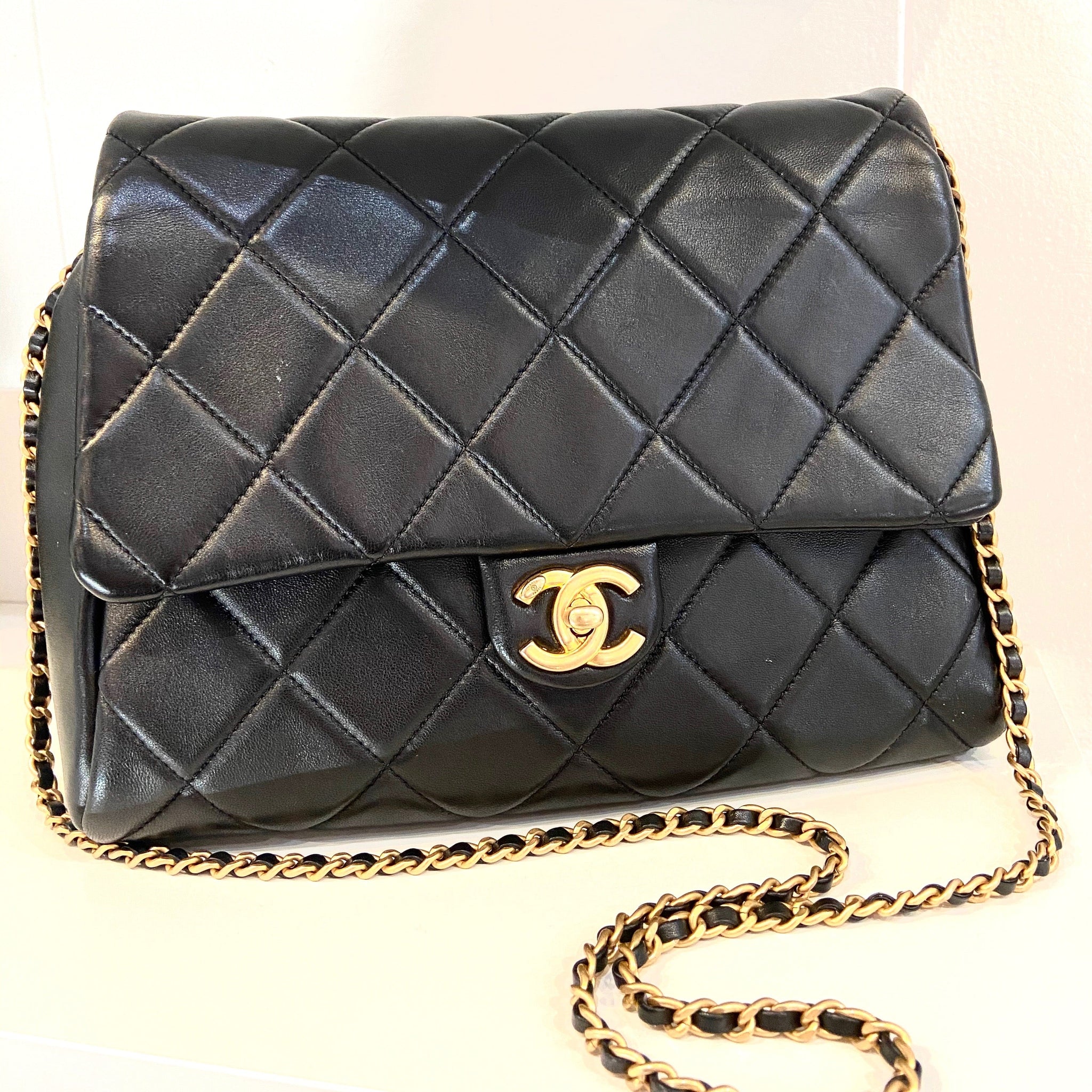 CHANEL QUILTED LAMBSKIN FLAP BAG