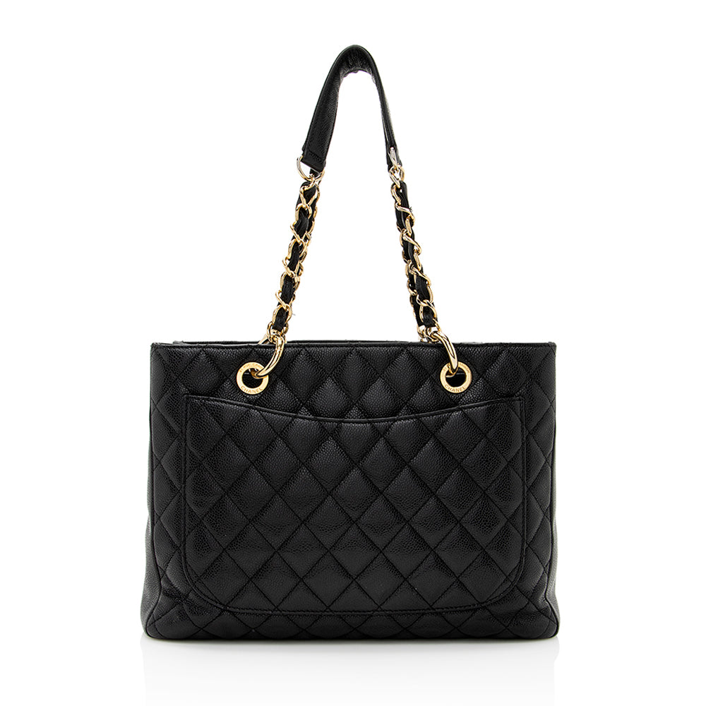 Chanel Caviar Leather Grand Shopping Tote (SHF-21624)