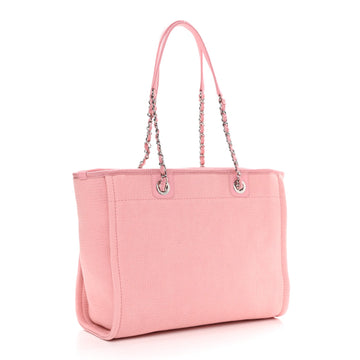 CHANEL DEAUVILLE MIXED FABRIC TOTE