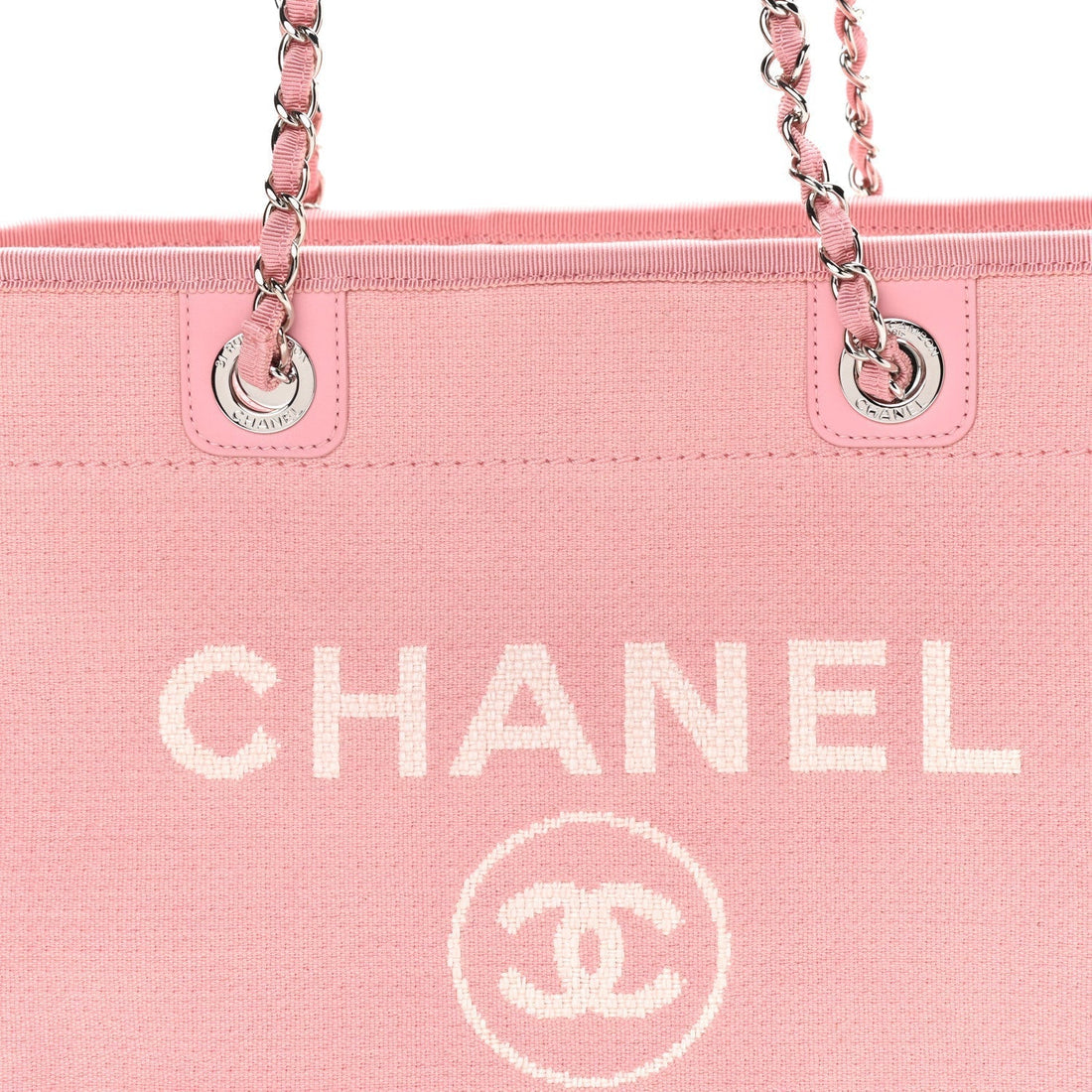 CHANEL DEAUVILLE MIXED FABRIC TOTE