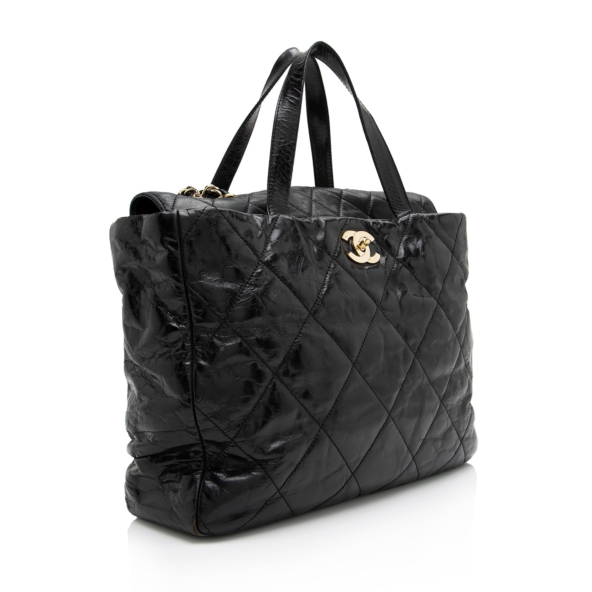 Chanel Glazed Calfskin Portobello Medium Tote (SHF-23347)