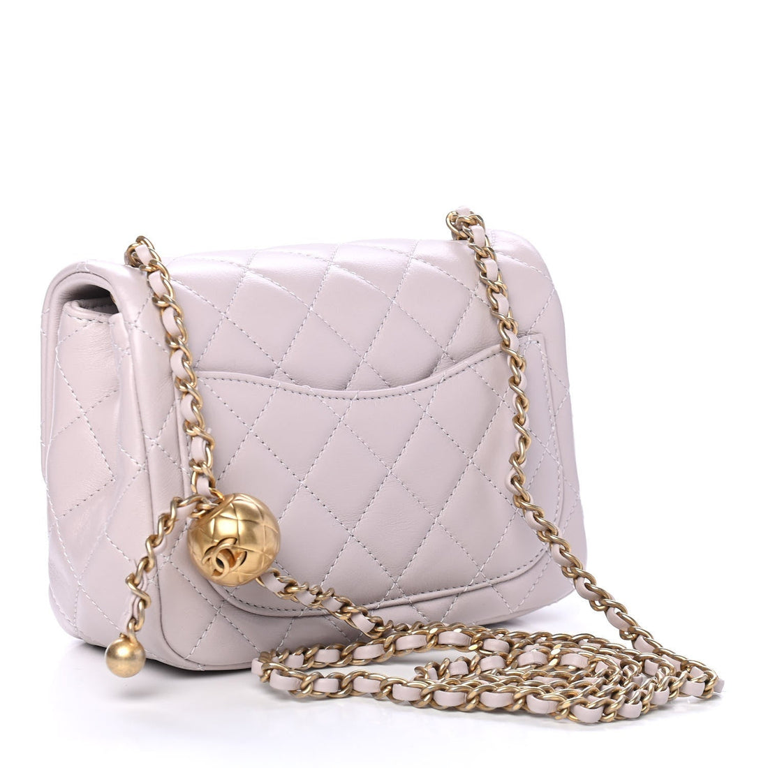 CHANEL QUILTED LAMBSKIN PEARL CRUSH FLAP BAG