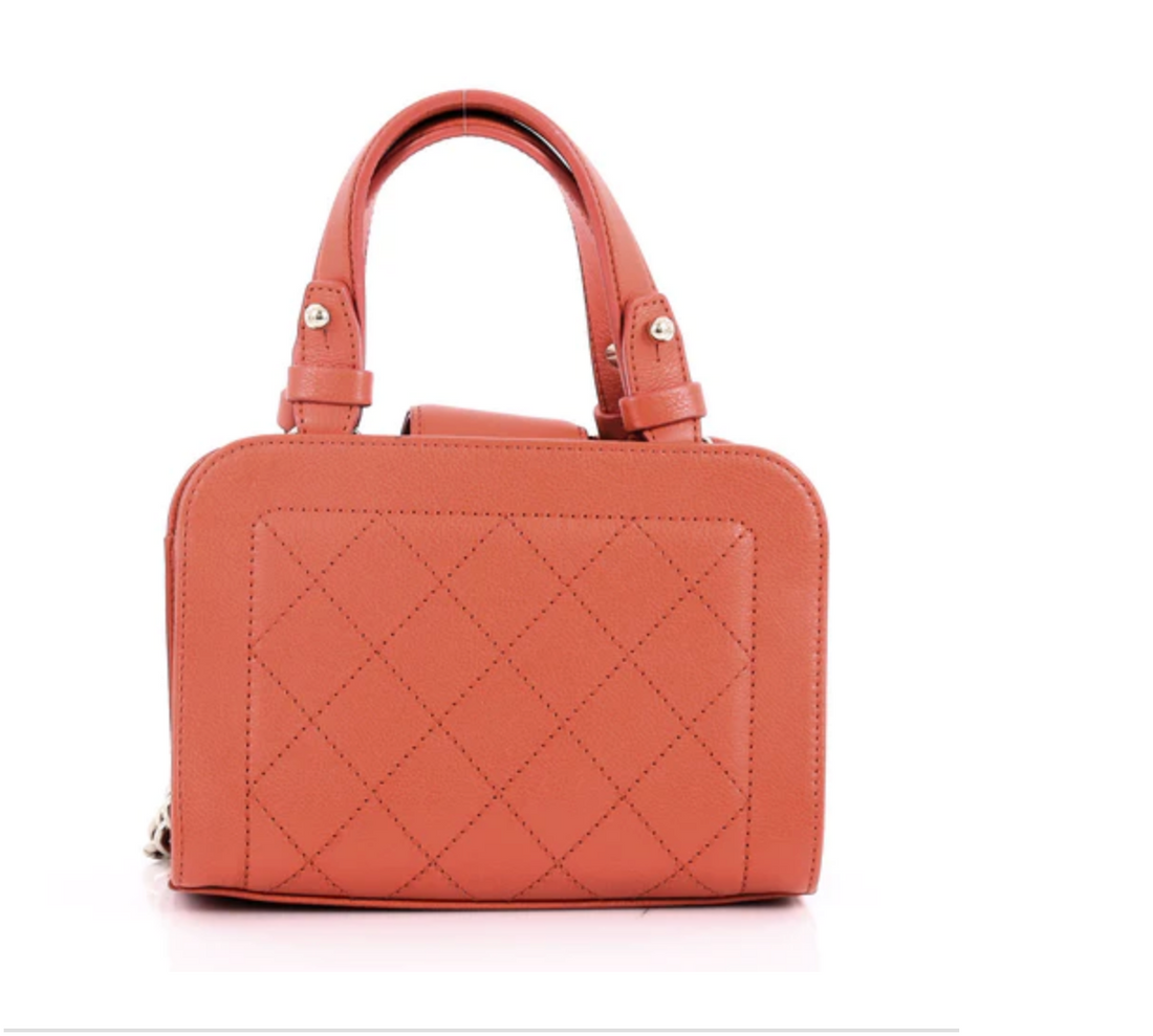 CHANEL Label Click Shopping Tote Quilted Calfskin Mini