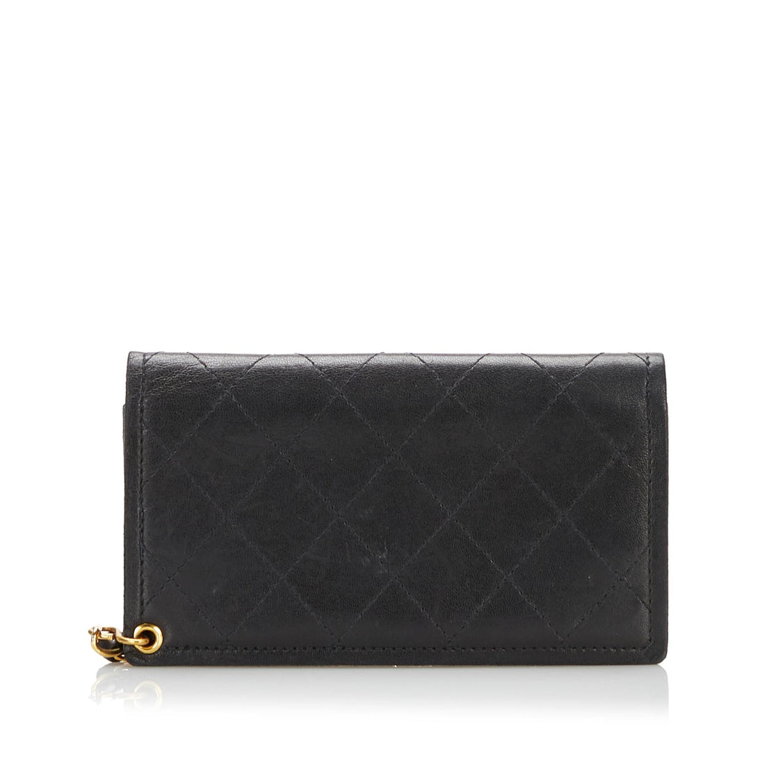 Chanel Quilted Leather Chain Wallet (SHG-36957)
