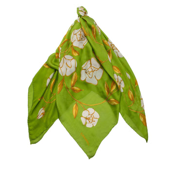 Chanel Silk Camellia 140cm Shawl (SHF-qWZAwc)