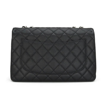 Chanel Single Flap Jumbo Black Caviar Silver Hardware 2010