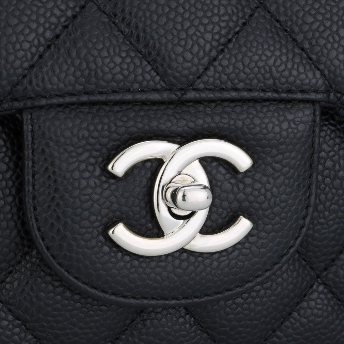 Chanel Single Flap Jumbo Black Caviar Silver Hardware 2010