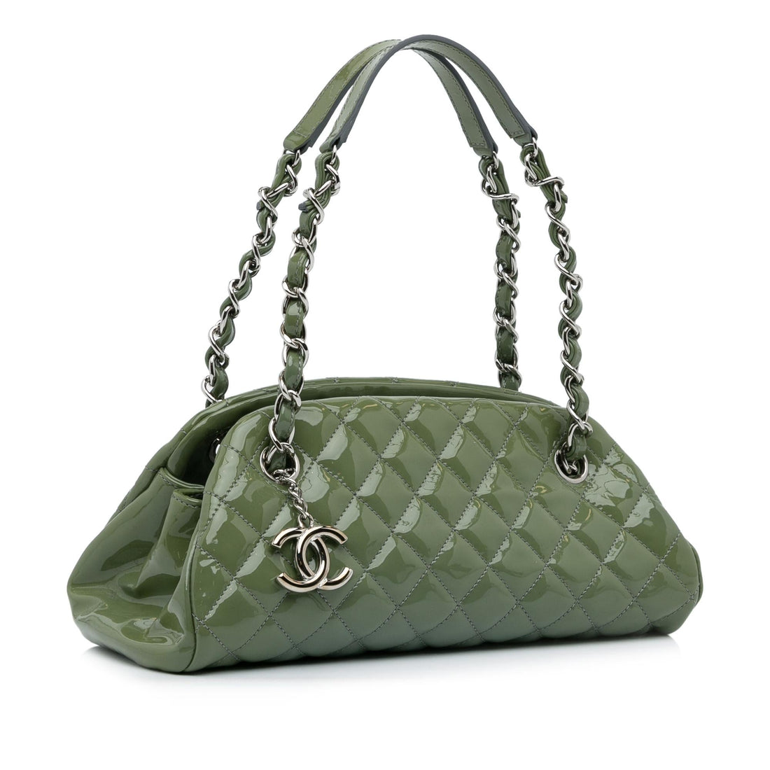 Chanel Small Patent Just Mademoiselle Shoulder Bag (SHG-QHjgzH)