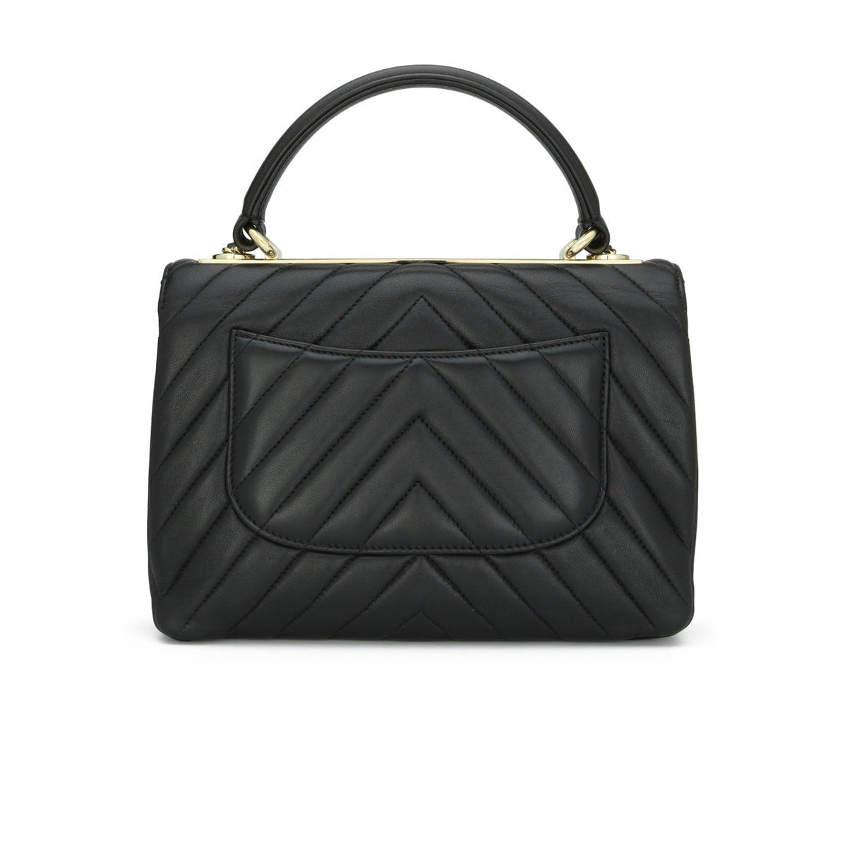 Chanel Trendy CC Chevron Small Black Lambskin Light Gold Hardware 2019