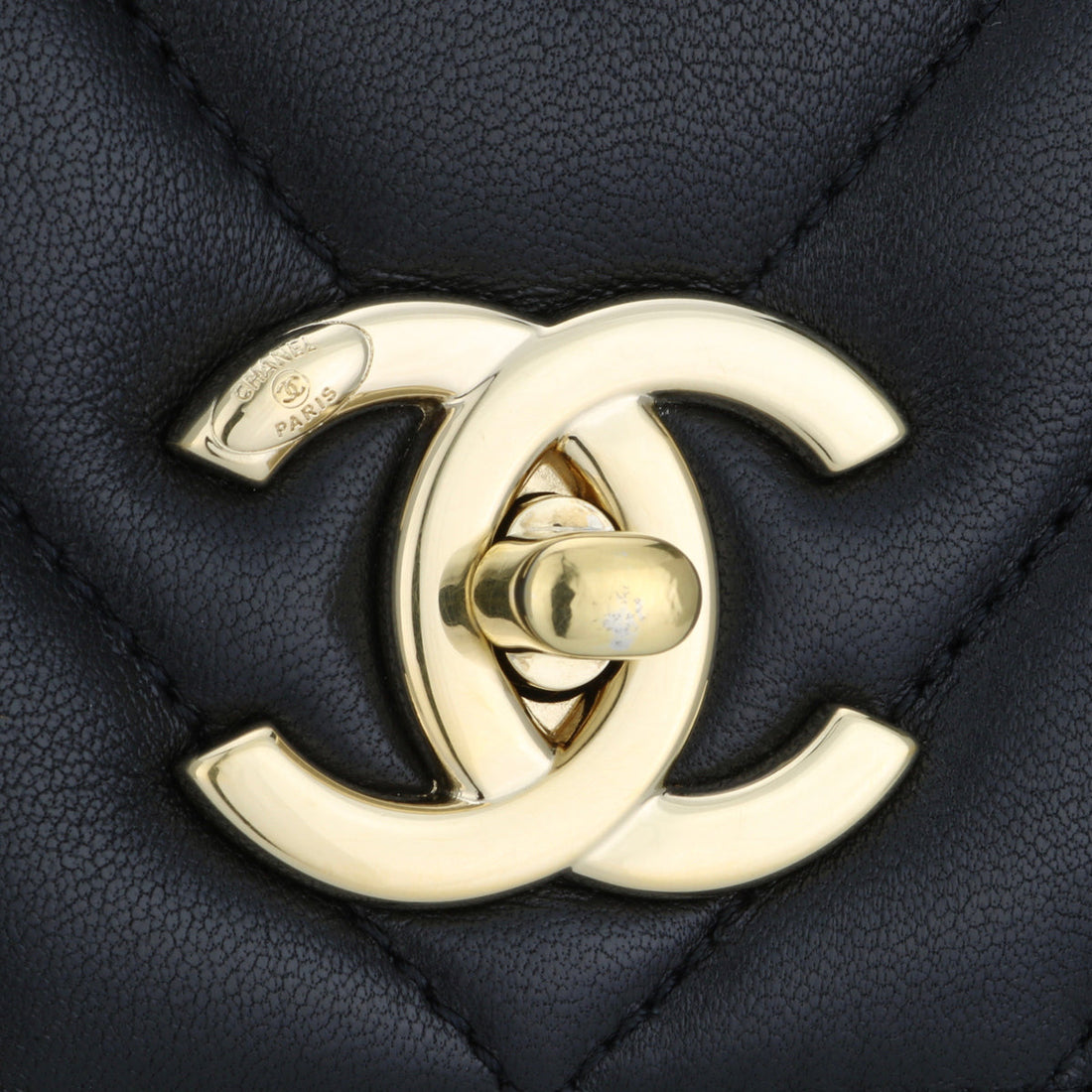 Chanel Trendy CC Chevron Small Black Lambskin Light Gold Hardware 2019