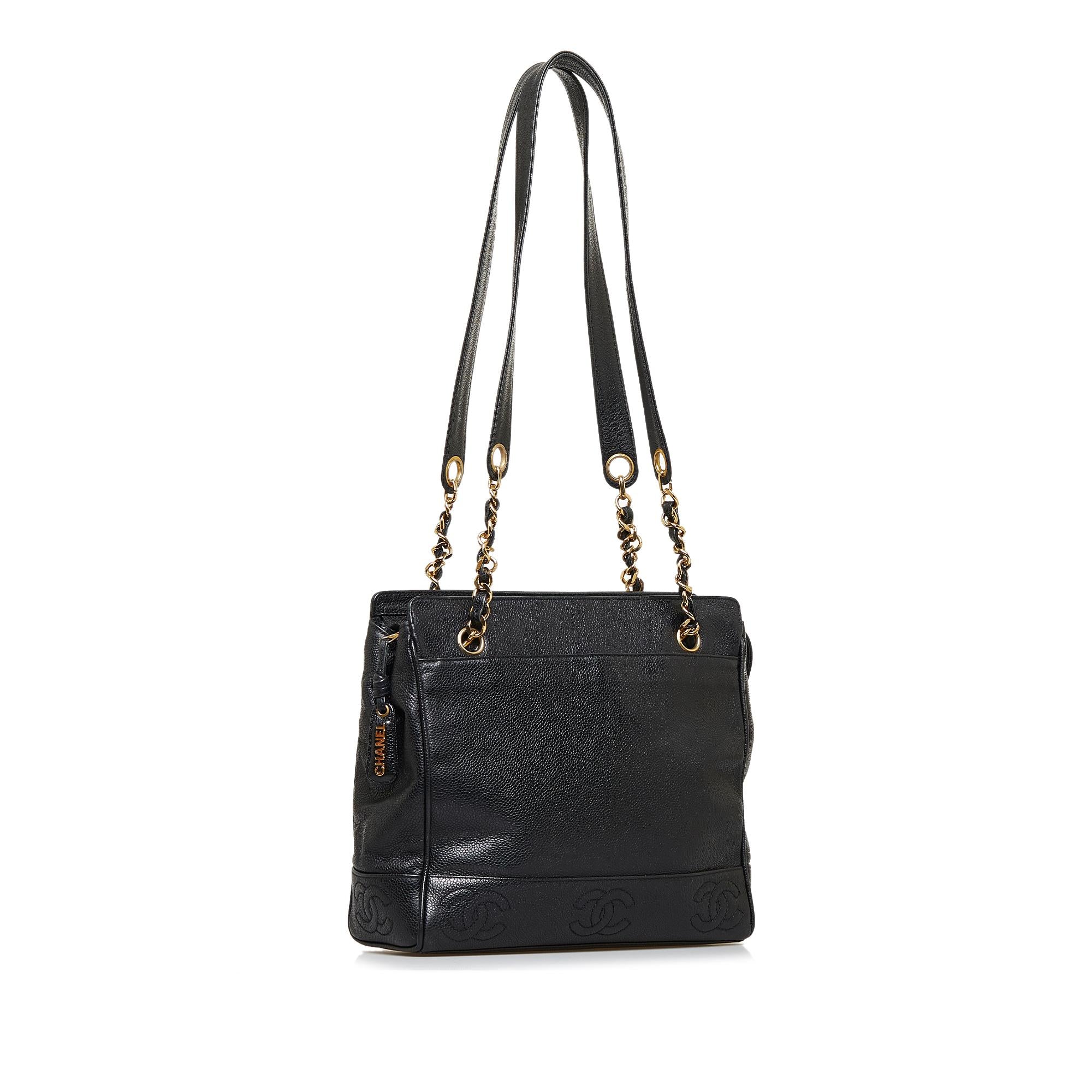 Chanel Triple Coco Caviar Shoulder Bag (SHG-qS8egL)