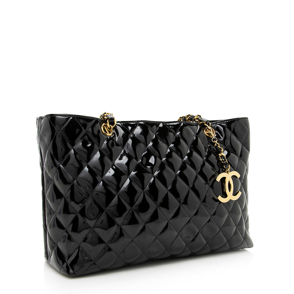 Chanel Vintage Patent Leather CC Tote - FINAL SALE (SHF-19446)