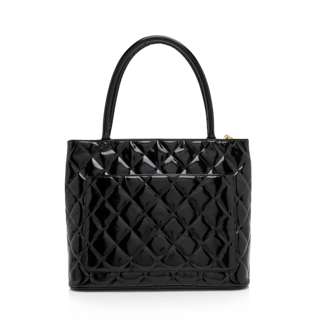 Chanel Vintage Patent Leather Medallion Tote (SHF-vDFKr8)
