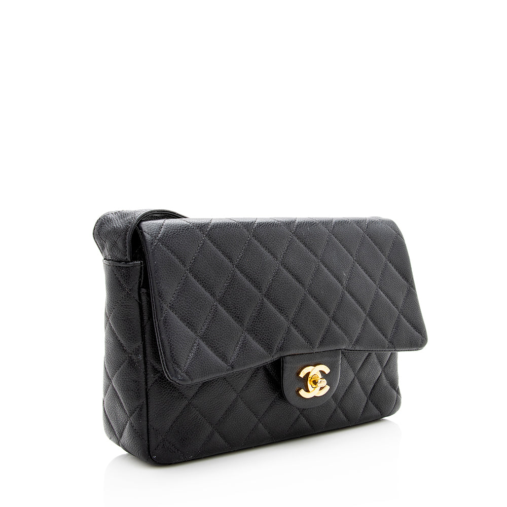 Chanel Vintage Quilted Leather Flap Shoulder Bag (SHF-18935)
