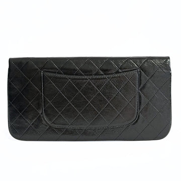 Chanel Chanel Clutch handbag in matelassé black leather - '10s