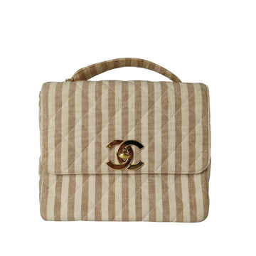 Chanel vintage handBag in striped cotton