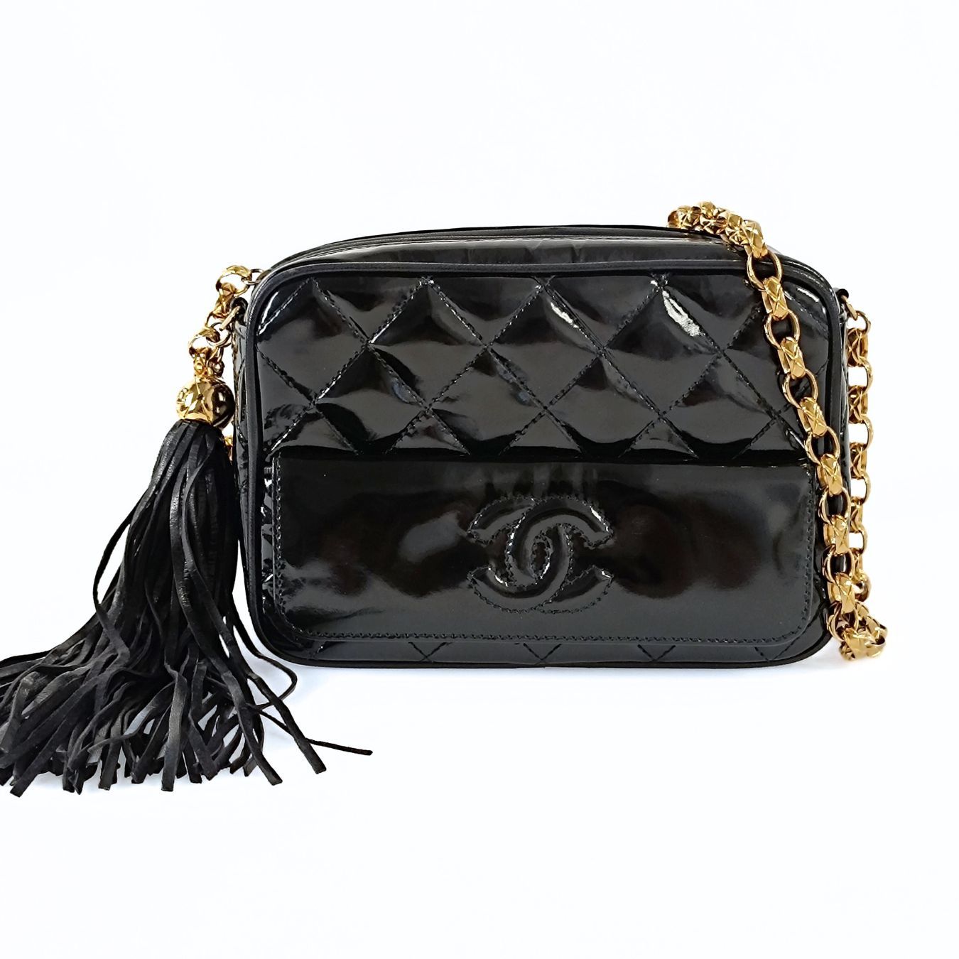 CHANEL vintage Camera Matelasse bag in patent leather