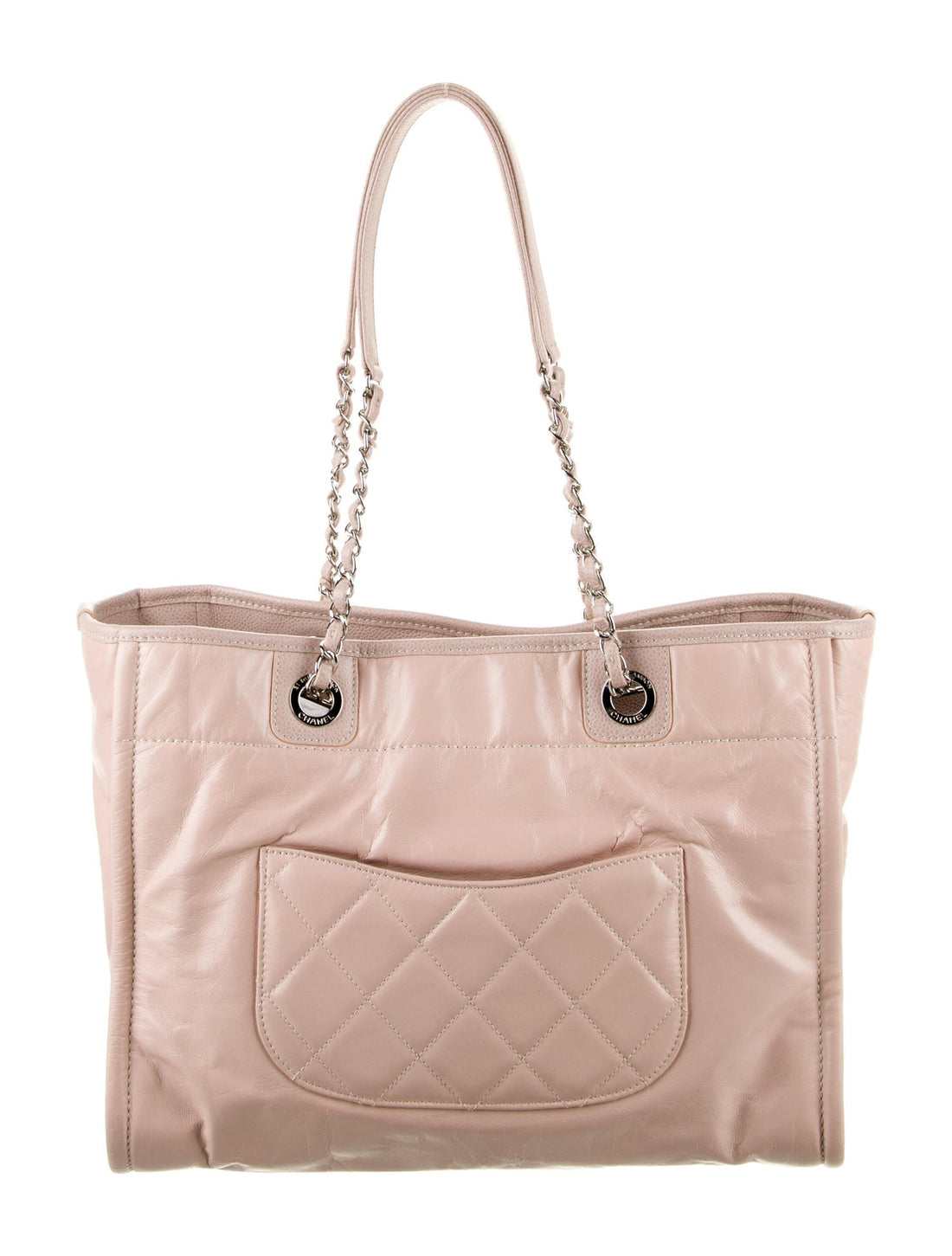 CHANEL Glazed Calfskin Deauville Tote