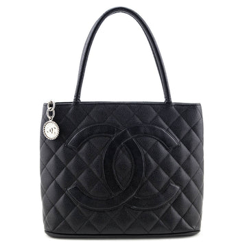 Chanel Black Caviar Vintage Medallion Tote