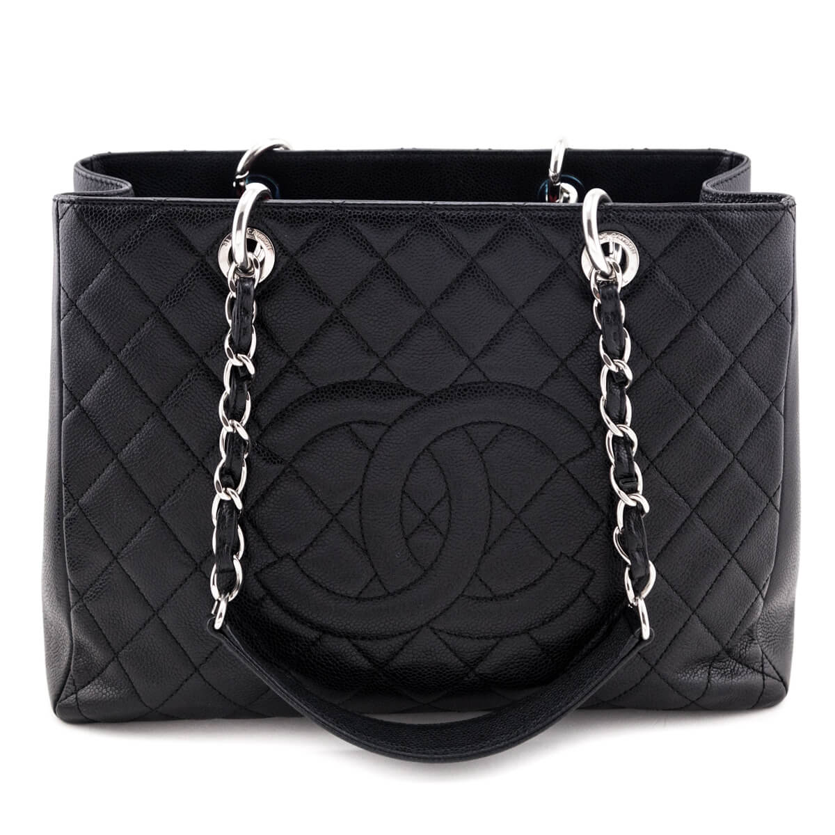 Chanel Black Quilted Caviar Grand Shopping Tote