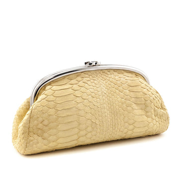 Chanel Natural Python Vintage Timeless Clutch