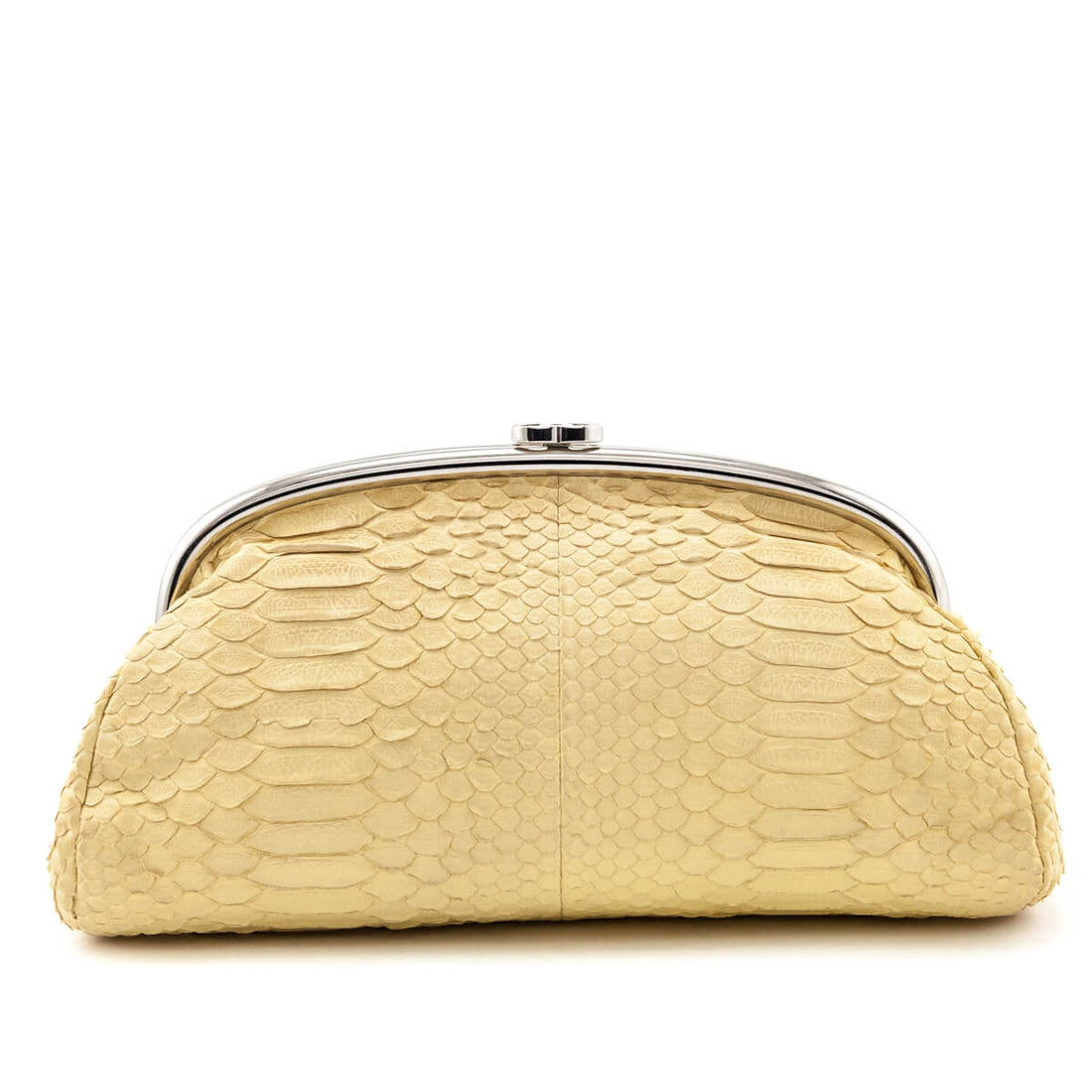 Chanel Natural Python Vintage Timeless Clutch