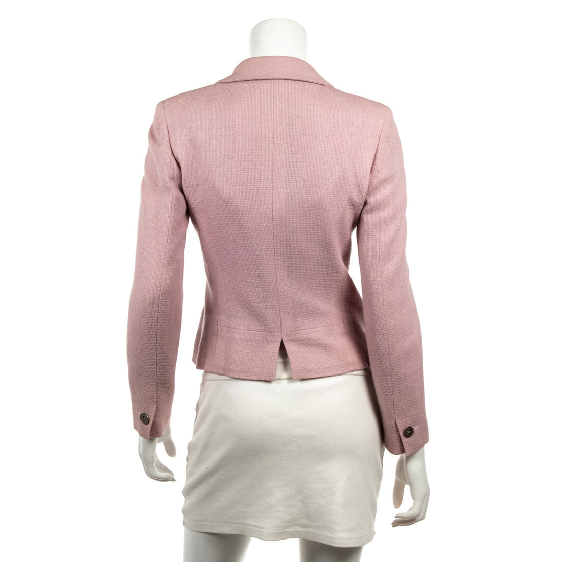 Chanel Pink Metallic Vintage Asymmetrical Blazer Size XS | FR 36