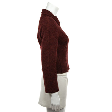 Chanel Rust Tweed Zip Vintage Jacket Size M | FR 40