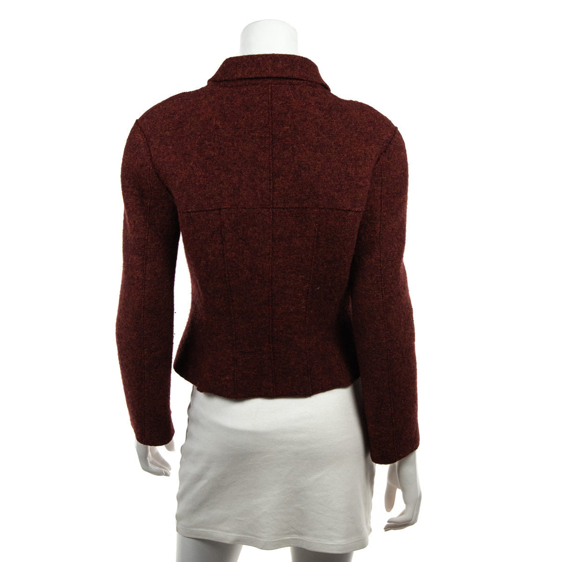 Chanel Rust Tweed Zip Vintage Jacket Size M | FR 40