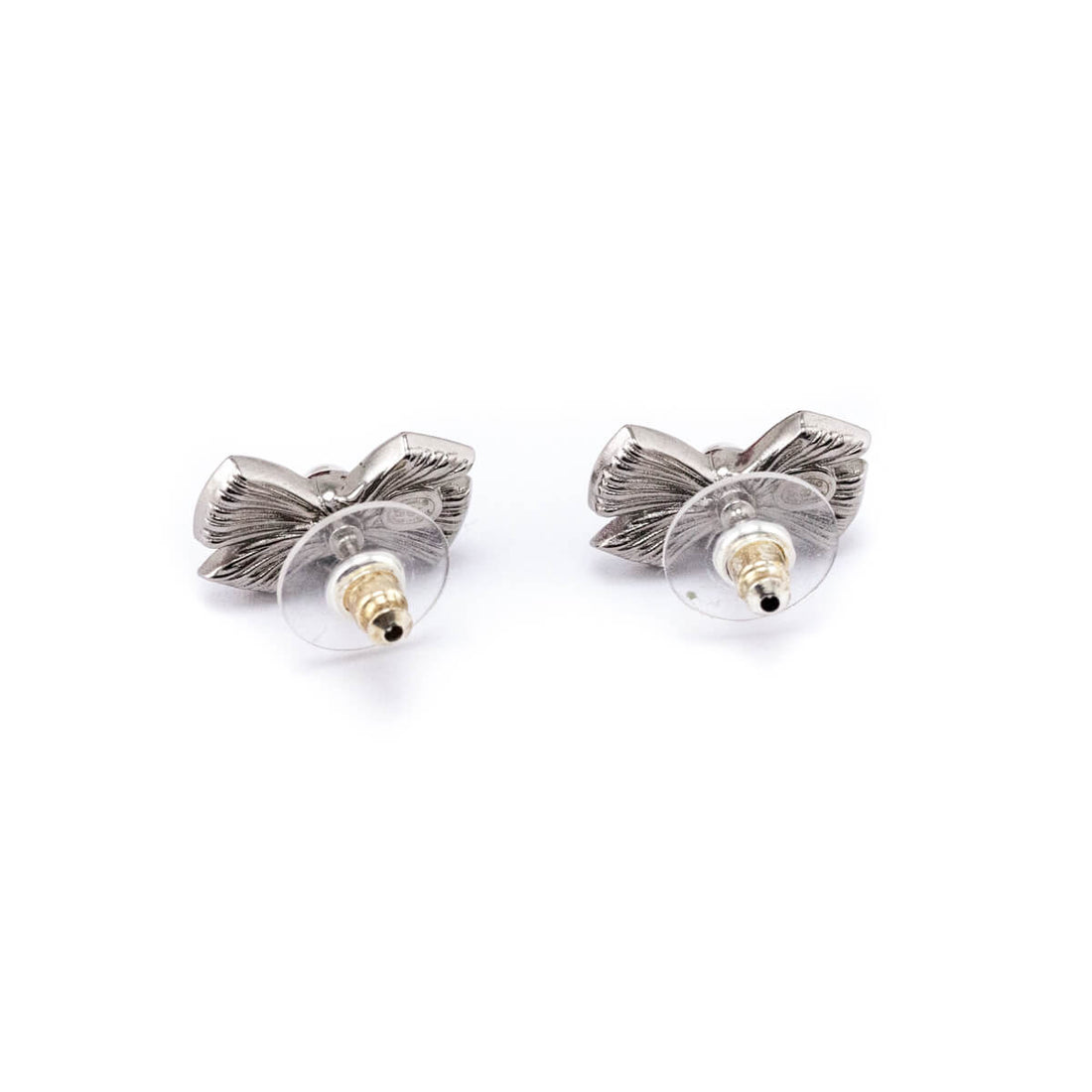 Chanel Strass & Faux Pearl Bow CC Drop Earrings