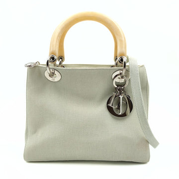 DIOR Dior Christian Dior Lady Dior bag in pastel water green canvas