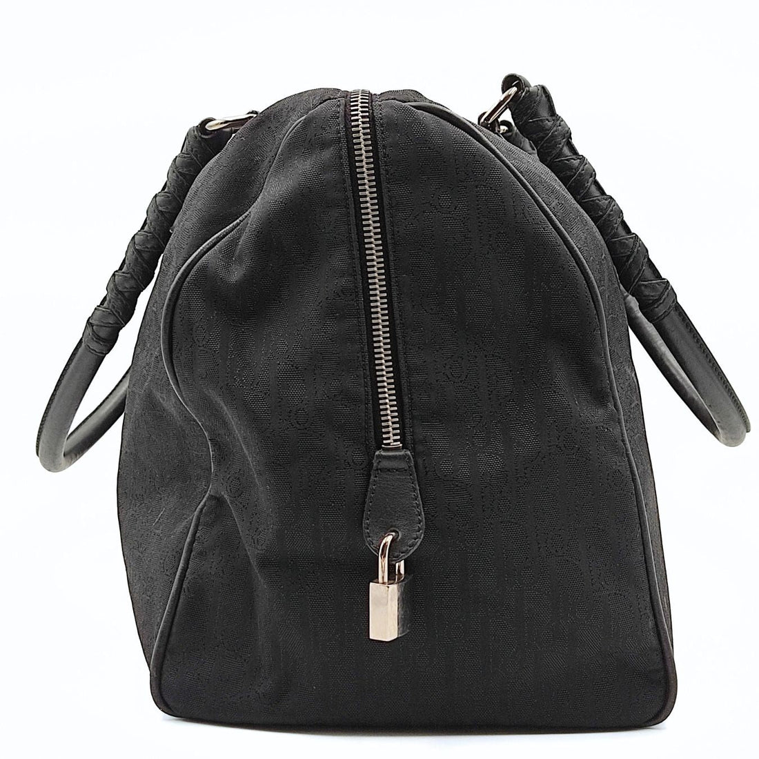 DIOR Dior Christian Dior monogram black canvas travel bag