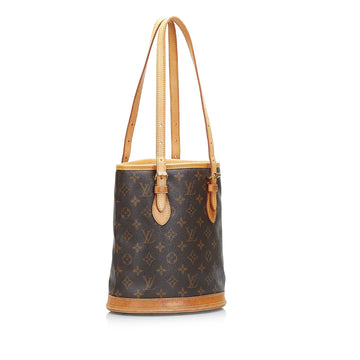 LOUIS VUITTON Monogram Petit Bucket Bucket Bag