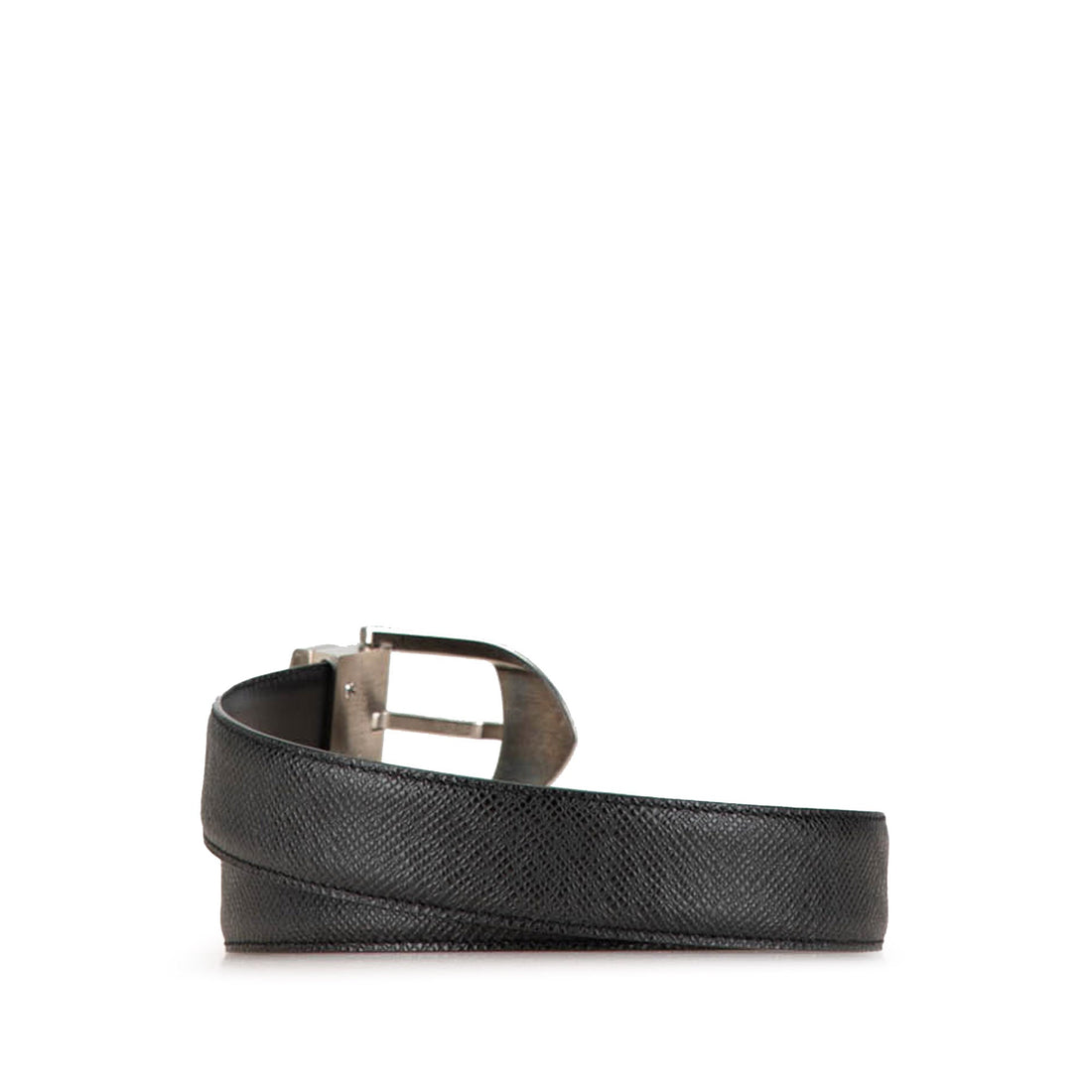 Black Louis Vuitton Taiga Ceinture Classique Belt