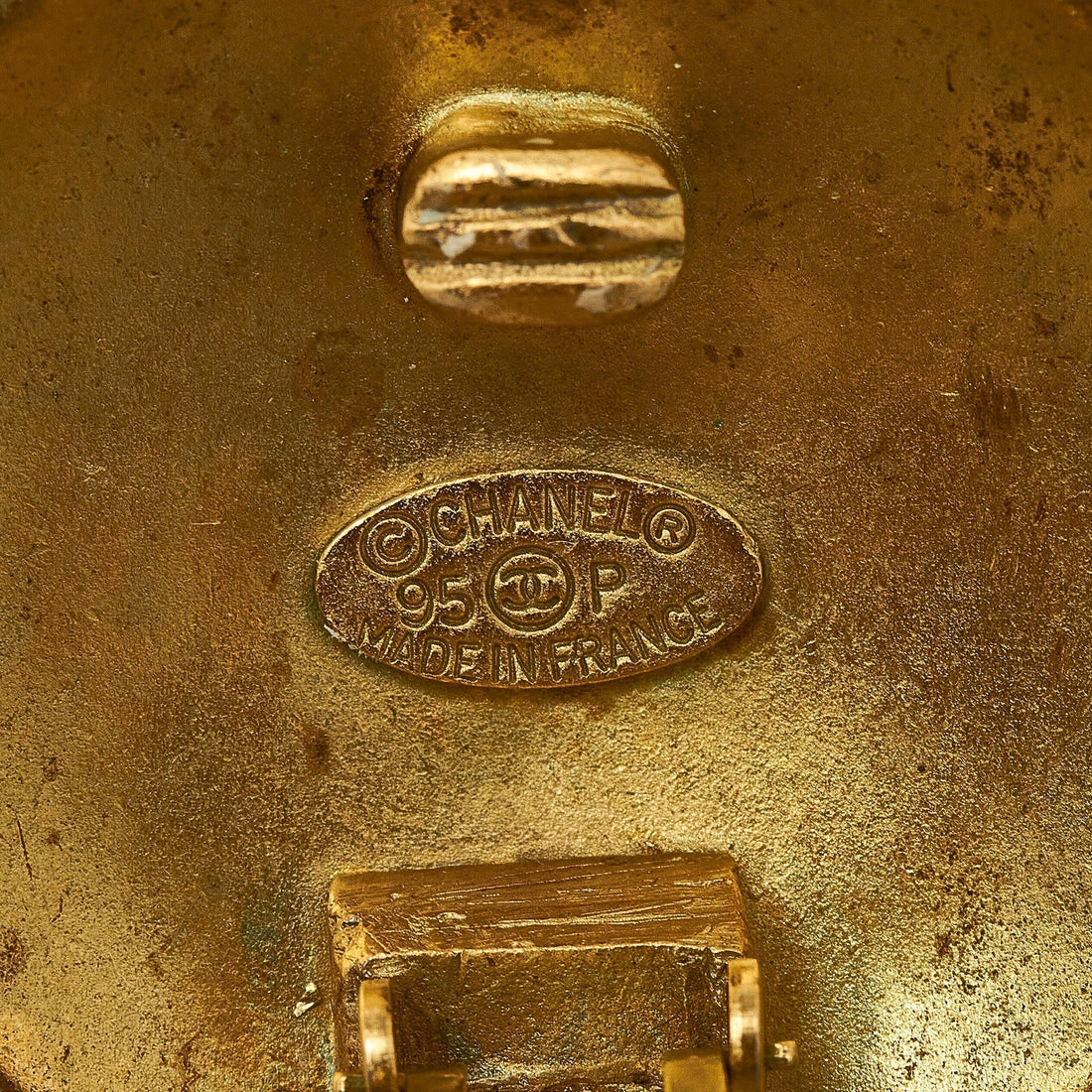 ChanelCoco  Button Earrings Costume Earrings