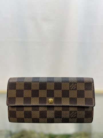 LOUIS VUITTON Damier Ebene Vintage Sarah Wallet