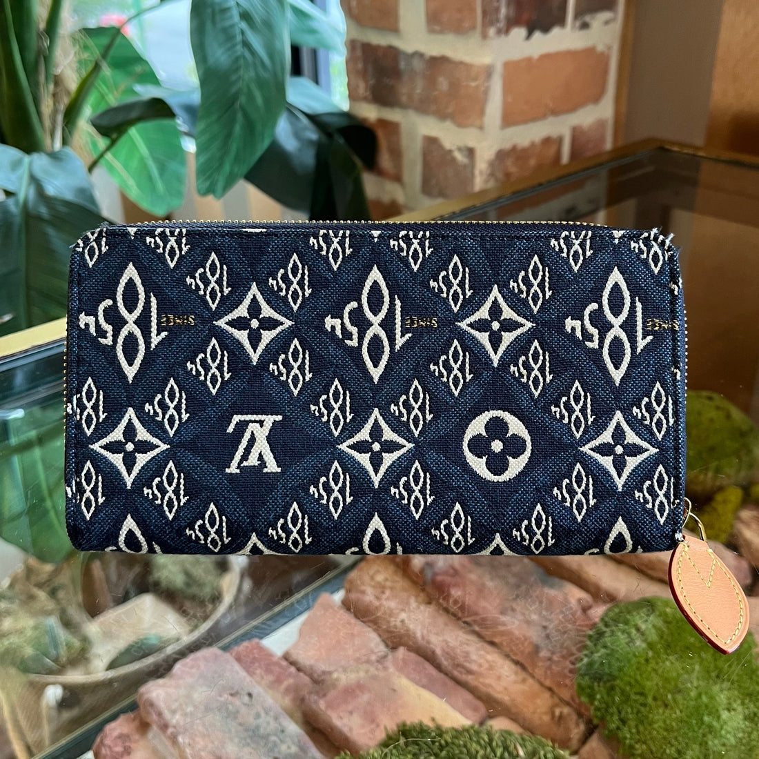 LOUIS VUITTON Since 1854 Jacquard Blue Zippy Wallet